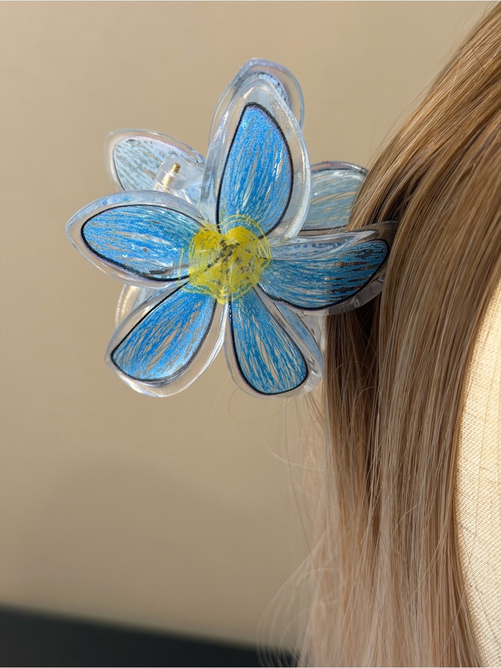 Blue Daisy flower clip